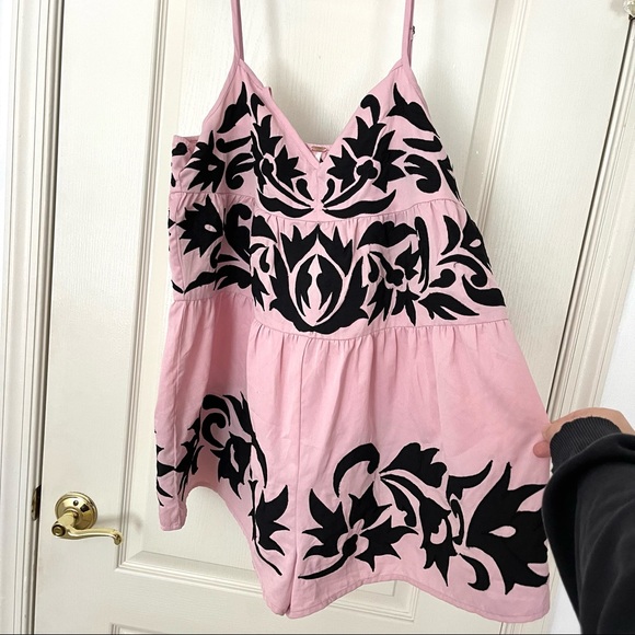 FREE PEOPLE Pink/Black Romper - Picture 2 of 8
